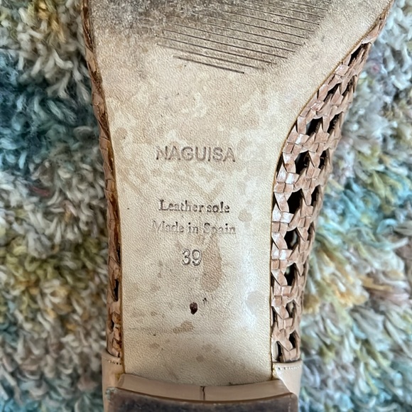 Naguisa, shoes, made in Spain, tan leather, size 39 - Picture 4 of 4